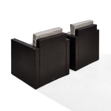 Load image into Gallery viewer, Palm Harbor 2Pc Outdoor Wicker Chair Set Gray/Brown - 2 Chairs