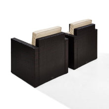 Load image into Gallery viewer, Palm Harbor 2Pc Outdoor Wicker Chair Set Sand/Brown - 2 Chairs