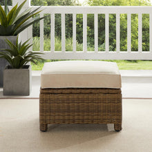 Load image into Gallery viewer, Bradenton Outdoor Wicker Ottoman Sand /Weathered Brown