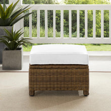 Load image into Gallery viewer, Bradenton Outdoor Ottoman - Sunbrella White/Weathered Brown