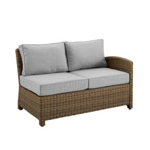 Load image into Gallery viewer, Bradenton Outdoor Wicker Sectional Right Side Loveseat Gray/Weathered Brown