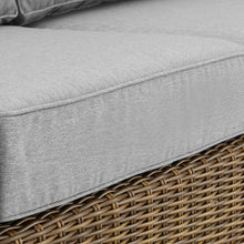 Load image into Gallery viewer, Bradenton Outdoor Wicker Sectional Left Side Loveseat Gray/Weathered Brown