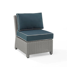 Load image into Gallery viewer, Bradenton Outdoor Wicker Sectional Center Chair Navy/Gray