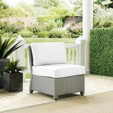 Load image into Gallery viewer, Bradenton Outdoor Sectional Center Chair - Sunbrella White/Gray