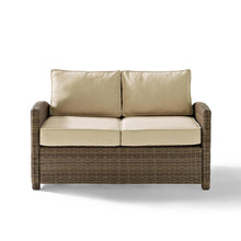 Load image into Gallery viewer, Bradenton Outdoor Wicker Loveseat Sand/Weathered Brown