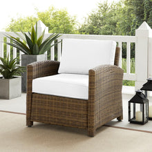 Load image into Gallery viewer, Bradenton Outdoor Armchair - Sunbrella White/Weathered Brown
