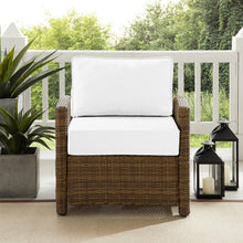 Load image into Gallery viewer, Bradenton Outdoor Armchair - Sunbrella White/Weathered Brown