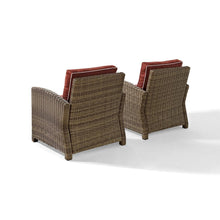 Load image into Gallery viewer, Bradenton 2Pc Outdoor Wicker Armchair Set Sangria/Weathered Brown - 2 Armchairs