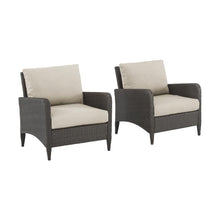 Load image into Gallery viewer, Kiawah 2Pc Outdoor Wicker Chair Set Sand/Brown - 2 Armchairs