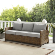 Load image into Gallery viewer, Bradenton Outdoor Wicker Sofa Weathered Brown /Gray