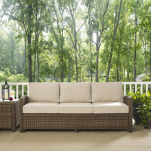 Load image into Gallery viewer, Bradenton Outdoor Wicker Sofa Sand/Weathered Brown