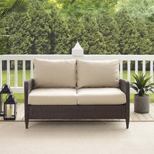 Load image into Gallery viewer, Kiawah Outdoor Wicker Loveseat Sand/Brown