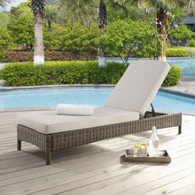 Load image into Gallery viewer, Bradenton Outdoor Wicker Chaise Lounge Sand/Weathered Brown