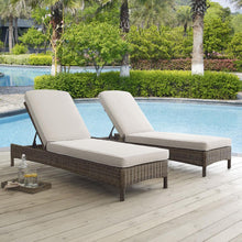 Load image into Gallery viewer, Bradenton Outdoor Wicker Chaise Lounge Sand/Weathered Brown
