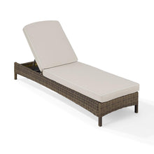 Load image into Gallery viewer, Bradenton Outdoor Wicker Chaise Lounge Sand/Weathered Brown