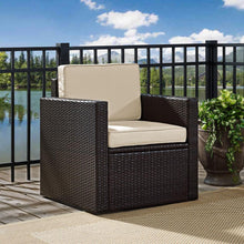 Load image into Gallery viewer, Palm Harbor Outdoor Wicker Armchair Sand/Brown