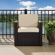 Load image into Gallery viewer, Palm Harbor Outdoor Wicker Armchair Sand/Brown