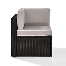 Load image into Gallery viewer, Palm Harbor Outdoor Wicker Corner Chair Gray/Brown