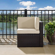 Load image into Gallery viewer, Palm Harbor Outdoor Wicker Corner Chair Sand/Brown