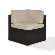 Load image into Gallery viewer, Palm Harbor Outdoor Wicker Corner Chair Sand/Brown