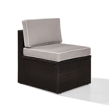 Load image into Gallery viewer, Palm Harbor Outdoor Wicker Center Chair Gray/Brown