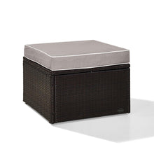 Load image into Gallery viewer, Palm Harbor Outdoor Wicker Ottoman Gray/Brown