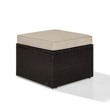 Load image into Gallery viewer, Palm Harbor Outdoor Wicker Ottoman Sand/Brown