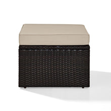 Load image into Gallery viewer, Palm Harbor Outdoor Wicker Ottoman Sand/Brown