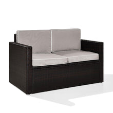 Load image into Gallery viewer, Palm Harbor Outdoor Wicker Loveseat Gray/Brown