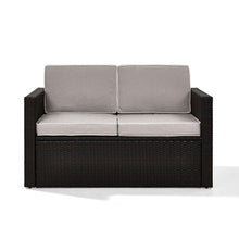 Load image into Gallery viewer, Palm Harbor Outdoor Wicker Loveseat Gray/Brown
