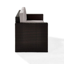 Load image into Gallery viewer, Palm Harbor Outdoor Wicker Loveseat Gray/Brown