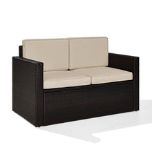 Load image into Gallery viewer, Palm Harbor Outdoor Wicker Loveseat Sand/Brown