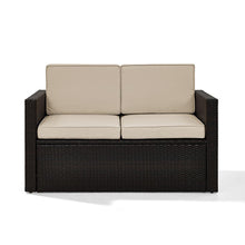 Load image into Gallery viewer, Palm Harbor Outdoor Wicker Loveseat Sand/Brown