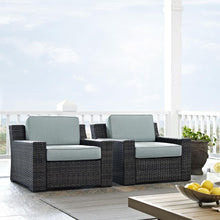 Load image into Gallery viewer, Beaufort 2Pc Outdoor Wicker Chair Set Mist/Brown - 2 Chairs