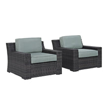 Load image into Gallery viewer, Beaufort 2Pc Outdoor Wicker Chair Set Mist/Brown - 2 Chairs