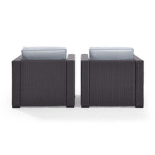 Load image into Gallery viewer, Biscayne 2Pc Outdoor Wicker Chair Set Mist/Brown - 2 Chairs