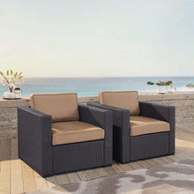 Load image into Gallery viewer, Biscayne 2Pc Outdoor Wicker Chair Set Mocha/Brown - 2 Chairs