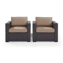 Load image into Gallery viewer, Biscayne 2Pc Outdoor Wicker Chair Set Mocha/Brown - 2 Chairs