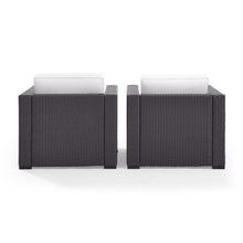 Load image into Gallery viewer, Biscayne 2Pc Outdoor Wicker Chair Set White/Brown - 2 Chairs