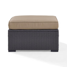 Load image into Gallery viewer, Biscayne Outdoor Wicker Ottoman Mocha/Brown