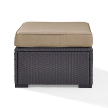 Load image into Gallery viewer, Biscayne Outdoor Wicker Ottoman Mocha/Brown