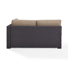 Load image into Gallery viewer, Biscayne Outdoor Wicker Sectional Loveseat Mocha/Brown