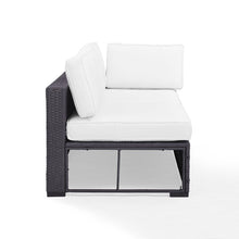 Load image into Gallery viewer, Biscayne Outdoor Wicker Sectional Loveseat White/Brown