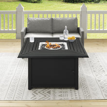 Load image into Gallery viewer, Bradenton 3Pc Wicker Loveseat Set W/Fire Table Gray/Gray - Dante Fire Table & 2 Loveseats