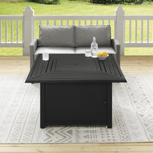 Load image into Gallery viewer, Bradenton 3Pc Wicker Loveseat Set W/Fire Table Gray/Gray - Dante Fire Table & 2 Loveseats