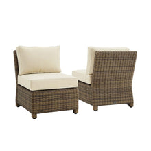 Load image into Gallery viewer, Bradenton 2Pc Outdoor Wicker Chair Set Sand/Weathered Brown - 2 Armless Chairs