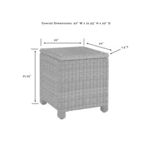 Load image into Gallery viewer, Bradenton 3Pc Outdoor Wicker Chair Set Sangria /Weathered Brown - Side Table & 2 Armless Chairs