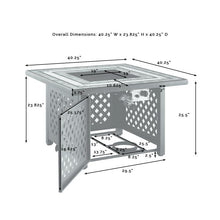 Load image into Gallery viewer, Bradenton 6Pc Outdoor Wicker Sofa Set W/Fire Table Gray/Weathered Brown - Tucson Fire Table, Sofa, 2 Armchairs & 2 Ottomans