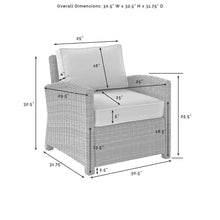 Load image into Gallery viewer, Bradenton 5Pc Outdoor Wicker Conversation Set W/Fire Table Gray/Weathered Brown - Tucson Fire Table & 4 Armchairs