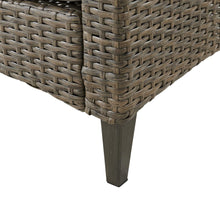 Load image into Gallery viewer, Rockport Outdoor Wicker High Back Sofa Oatmeal/Light Brown